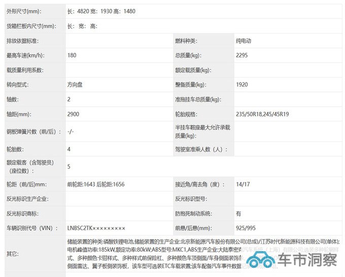 极狐全新轿车实拍曝光搭磷酸铁锂电池 预计20万起-图5