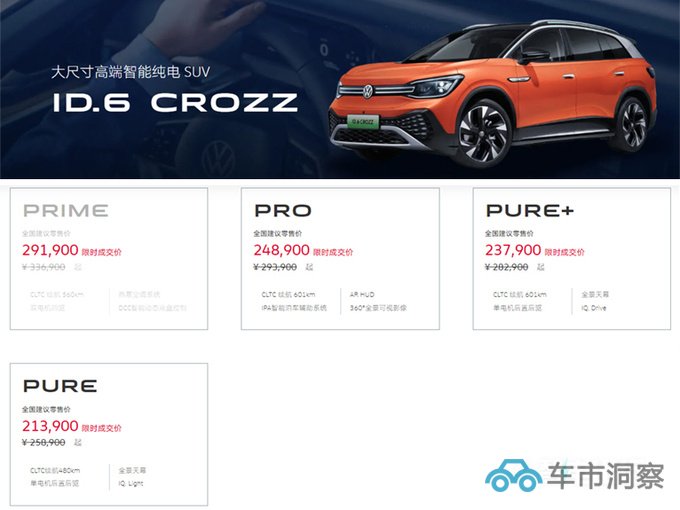 官降4.5万大众新ID.6售21.39万起 老款优惠6.3万-图5