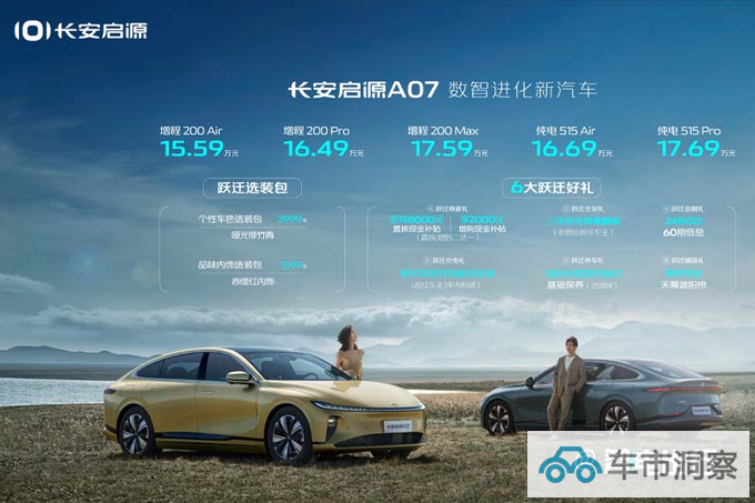 比预售更便宜长安启源A07售15.59万起 取消仪表盘-图1