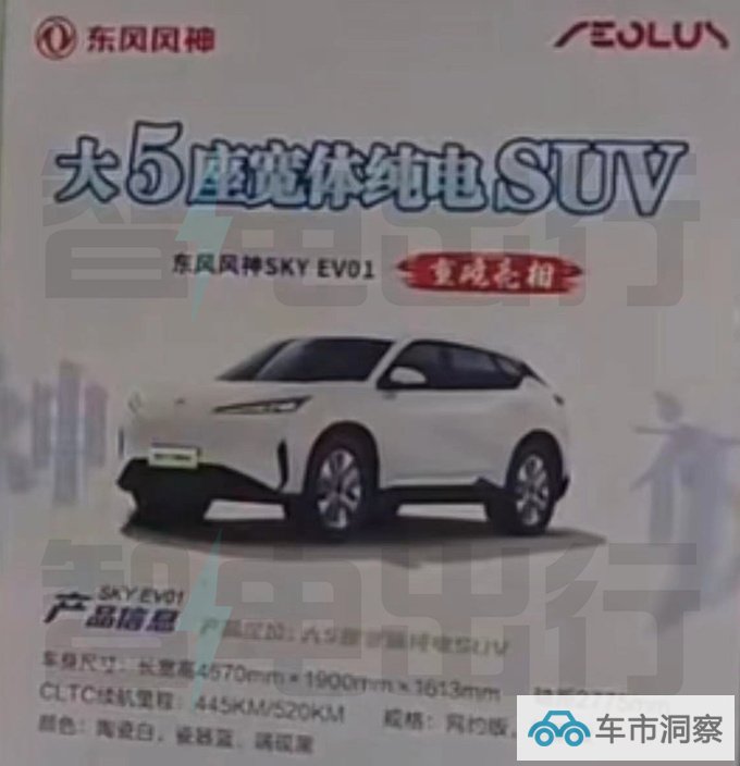 东风风神SKY EV01最快10月上市预计12万起售-图9