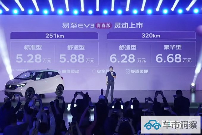 官降3万江铃新易至EV3售5.28-6.68万 续航升级-图1