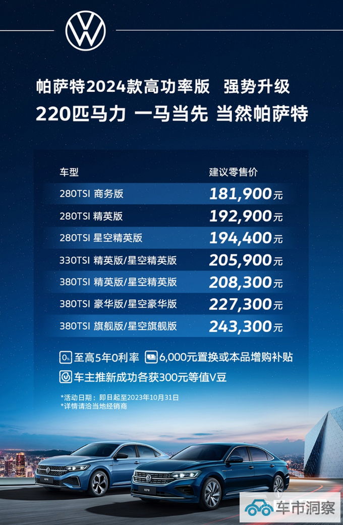 官方降价新大众帕萨特售18.19万起 多项配置升级-图5