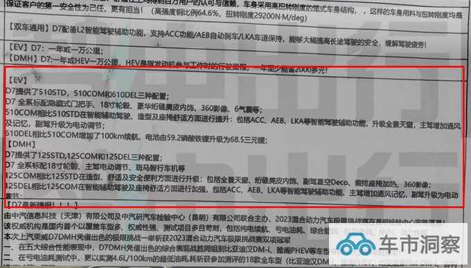 荣威D7销售资料曝光6款车型 4S店预计11万起售-图4