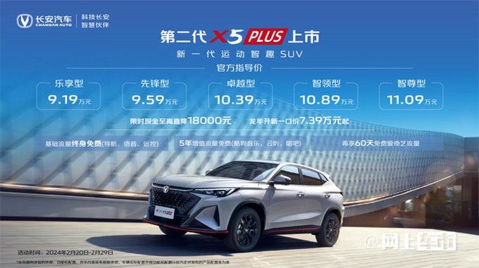 上市即优惠长安第二代X5 PLUS限时售7.39万起-图1