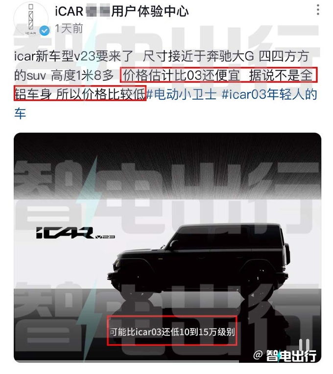 奇瑞iCAR第2款车4月12日首发售价比03还便宜-图5