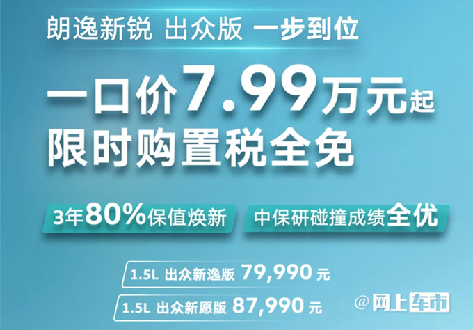 最高降2.5万大众朗逸新锐7.999万起售 取消手动挡-图4