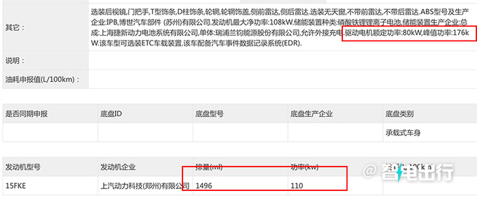 荣威iMAX8插混版实拍曝光尺寸微调 油耗大降-图5