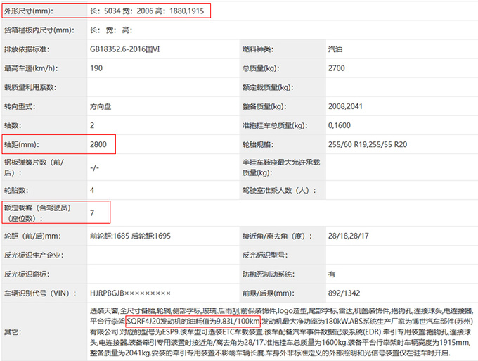 捷途旅行者7座版实拍车身加长24.9cm 油耗上升-图7