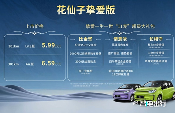 最高降1.2万江淮新花仙子售5.99万起 配置调整-图1