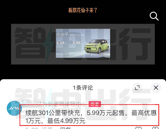 江淮新花仙子未上市先打折5天后上市 卖4.99起-图5